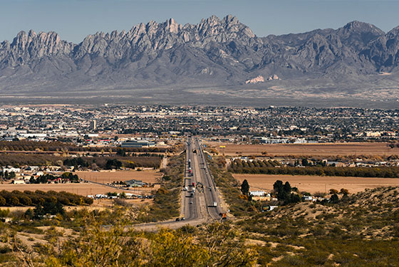 panoramic view of las cruces, nm