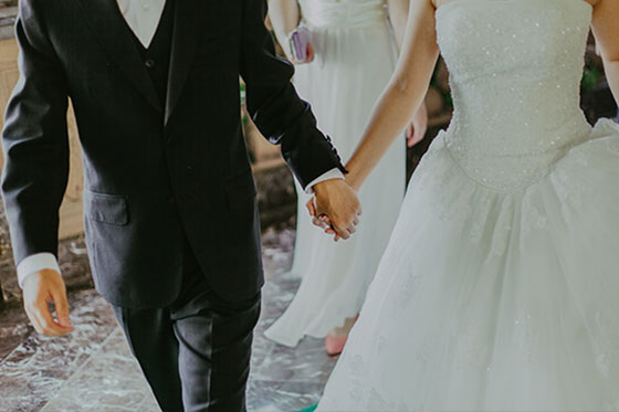 wedding day couple